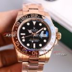 Perfect Replica KS Factory Rolex GMT Master ii Root Beer Rose Gold Black Dial - 2019 New Style GMT 40mm 2836 Watches